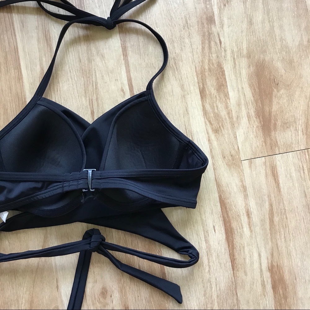 Sundazed Simone Wrap Front Black Bikini Swim Top - Picture 4 of 5